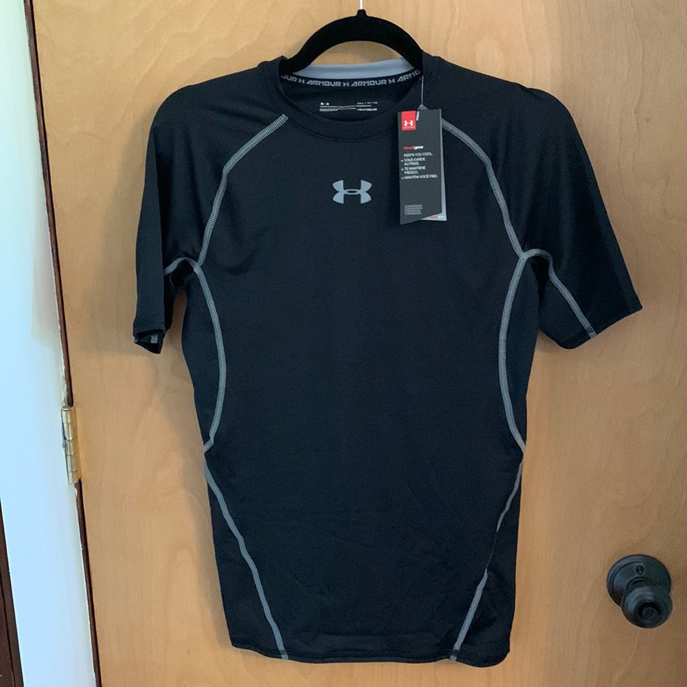 NWT  Under Armour black compression shirt.